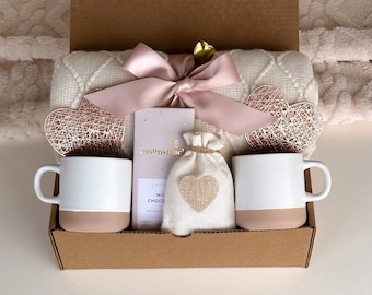 Valentine's Day Gift Box for Couples, Anniversary, Engagement Gift Basket, Hygge Gift Basket, Warm and Cozy Care Package, Housewarming Gifts