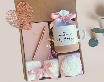 Happy Mother's Day Gift Box with Notebook & Socks | Gifts for Mom, Gift Basket for Her, Thank You Gift for Mom, Nana, Daughter, Friend, Wife