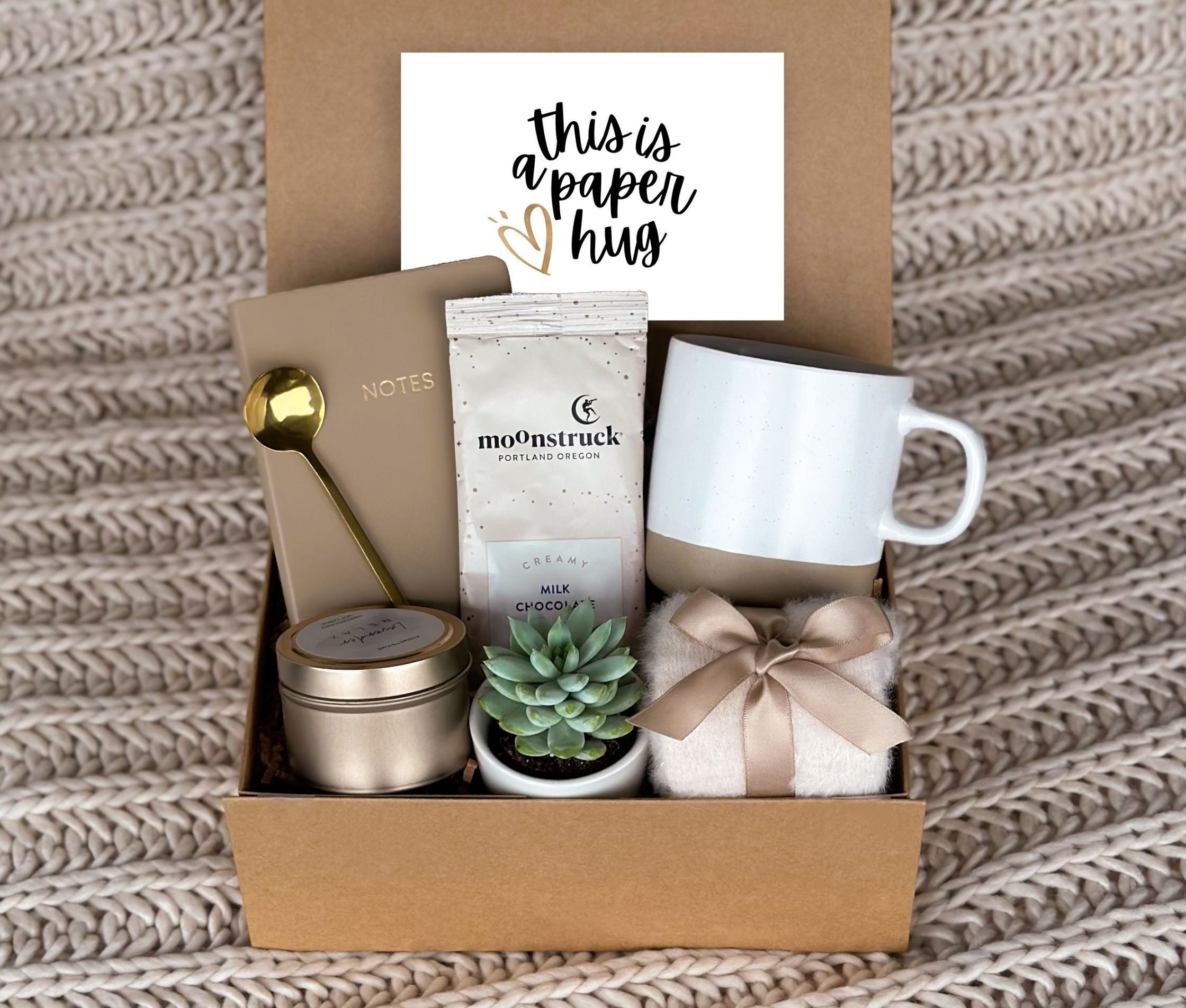 Hug in a Mug Coffee Lover Gift Basket | Thinking of You Gift Box