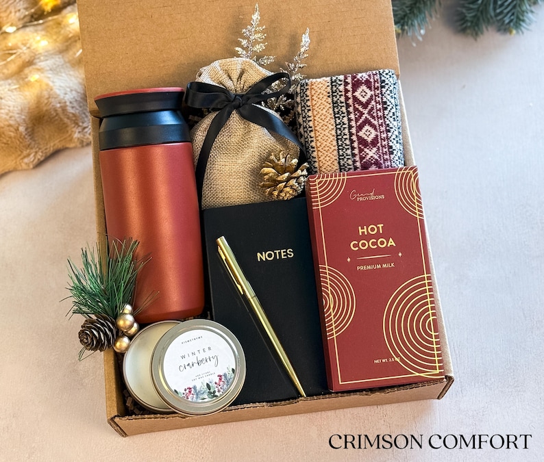 Unisex Christmas Gifts for Women & Men Holiday Gift Box With Tumbler