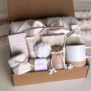 Cozy Fall Gift Boxes Care Package For Her, Birthday Gift Basket, Get Well Soon Gift, Hygge Gift Box, Thinking Of You Gift, Self Care Package DELUXE SPA