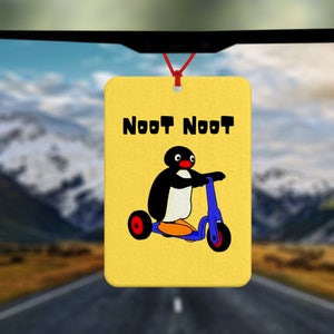 Pingu Car Air Freshener, Pingu noot noot gift, 80s 90s TV show Pingu, Car Accessories, UK TV Show Gift, New Driver Gift, Car Freshener