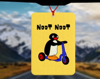 Pingu Car Air Freshener, Pingu noot noot gift, 80s 90s TV show Pingu, Car Accessories, UK TV Show Gift, New Driver Gift, Car Freshener