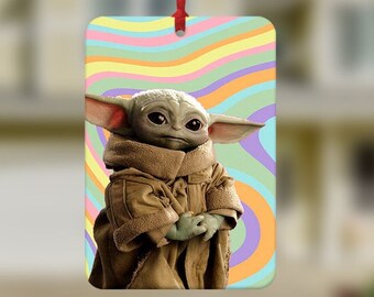 Baby Yoda Car Air Freshener Accessoires de voiture mignons Cadeaux mignons  Baby Yoda Cadeaux amusant pour nouveau conducteur Accessoires de voiture  Cadeaux Baby Grogu -  France