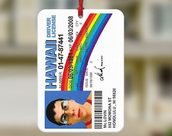 Mclovin's Drivers License Car Air Freshener, Funny Car Air Freshener, New Driver gift, Car Accessories, Funny meme gifts, McLovin Superbad