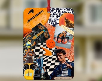 Lando Norris Car Air Freshener, Formula 1 Fan, McLaren F1, Fun Car Air Freshener, F1 Car Accessories, Gifts For her, Formula 1 Gifts