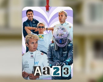 Alex Albon Auto-Lufterfrischer, Formel-1-Fan, lustiger Auto-Lufterfrischer, F1-Autozubehör, Geschenke für sie, Formel-1-Geschenke, F1-Wohnkultur