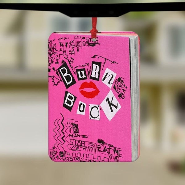 Mean Girls Burn Book Air Freshener - Funny Car Air Freshener - Mean Girls Film Gifts- She doesn't even go here - Car Accessories