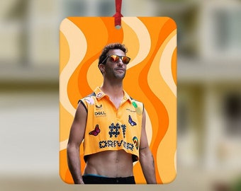 Daniel Ricciardo Car Air Freshener, Formula 1 Fan, McLaren F1, Fun Car Air Freshener, F1 Car Accessories, Gifts For her, Formula 1 Gifts