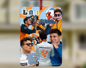 Lando Norris Car Air Freshener, Formula 1 Fan, McLaren F1, Fun Car Air Freshener, F1 Car Accessories, Gifts For her, Formula 1 Gifts