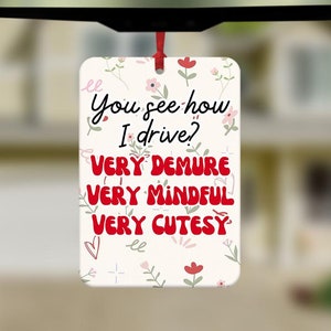 Very Demure Very Mindful meme Car Air Freshener, Funny Car Air Freshener, Cute Car Accessories, Funny meme, Girly Car Air Freshener