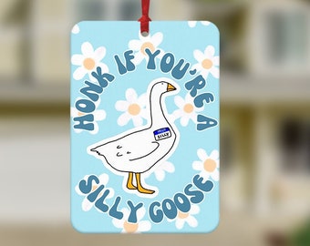 Silly Goose Car Air Freshener: Funny Meme Car Accessory, Work Colleague Gift