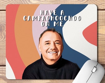 Tapis de souris Bob Mortimer Campachoochoo, accessoires de bureau d'ordinateur, papeterie de bureau, Vic et Bob, décoration de bureau, Bob Mortimer Train Guy