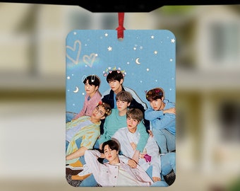 BTS Bangtan Car Air Freshener, I Purple you BTS Car Accessories, New Driver Gift, Kpop Band, BTS Army Fan Gifts, Kawaii Gift, Bulletproof