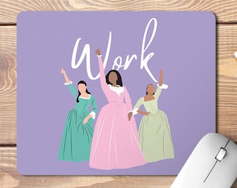 Hamilton Work Mouse Pad Gift, Musical theatre Mouse Pad, Office Gift, Desk Accessories, Gift For Her, Home Office Desk Decor