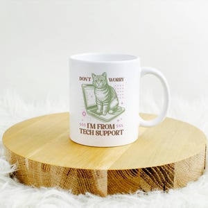 Funny Tech Support Cat Mug, Funny Work Mug, Funny Office Mug, Work Colleague Gift, Cat Lover Gifts, Funny Cat Mug, Fun Secret Santa, IT Mug image 10