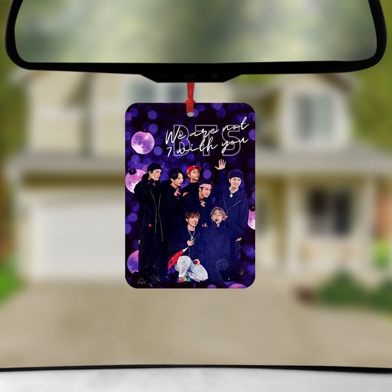 BTS Car Air Freshener We are not 7 with you I Purple you BTS Car Accessories New Driver Gift Kpop Band BTS Fan Gifts bts Army Kawaii