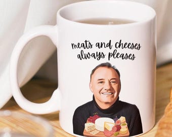 Mug Bob Mortimer, type du train Bob Mortimer, viandes et fromages toujours agréables, cadeau mug drôle, comédien drôle, dernier qui rit, cadeau pour papa