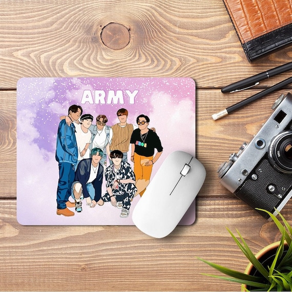 BTS Army Mouse Pad - Computer Desk Accessories - Office Stationary - BTS  Kpop fan gift - Office desk decor - BTS Army gift - Bts Purple you