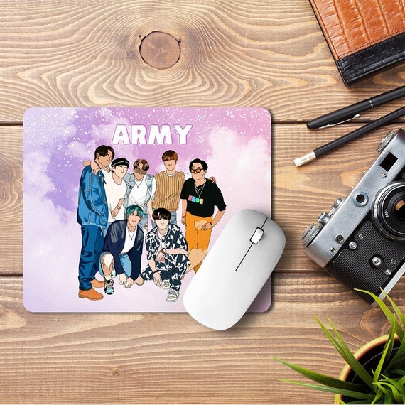 BTS Army Mouse Pad - Computer Desk Accessories - Office Stationary - BTS  Kpop fan gift - Office desk decor - BTS Army gift - Bts Purple you