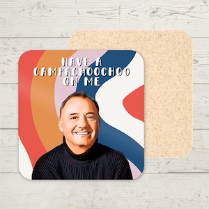 Posavasos de Bob Mortimer Train Guy, Campachoochoo, fan de Bob Mortimer, posavasos divertido, Vic y Bob, Mortimer y Reeves, el último riendo