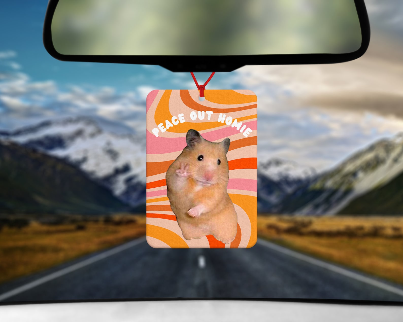 Hamster Meme Car Air Freshener Hamster Peace Sign Funny Car Etsy UK
