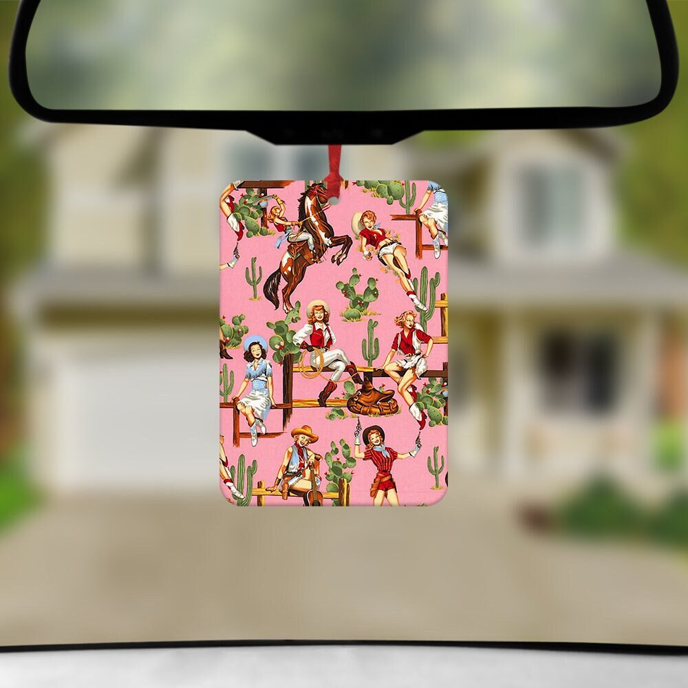 Pin up Cowgirl Car Air Freshener Funny Car Air Freshener Car Etsy UK