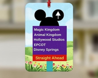 Magical Disneyworld Sign Car Air Freshener, Funny Car Accessories, Disney-Inspired Fan Gifts