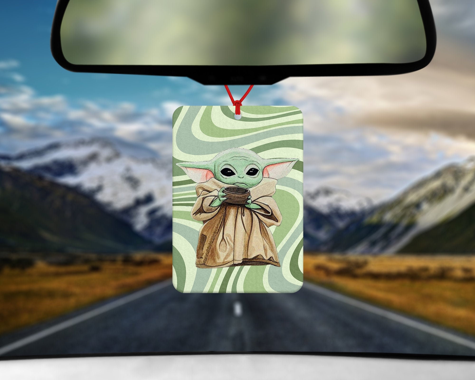 Baby Yoda Car Air Freshener - Cute Car Accessories - Cute Baby Yoda Gifts -  Fun new driver gift - Car accessories - Baby Grogu gifts