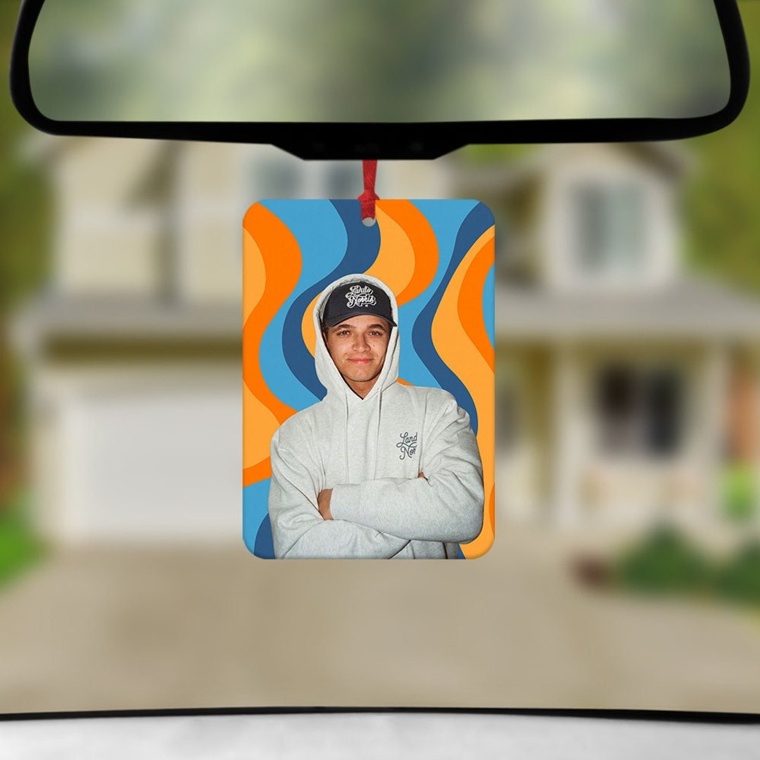 Lando Norris Car Air Freshener, Formula 1 Fan, Mclaren F1, Fun Car Air