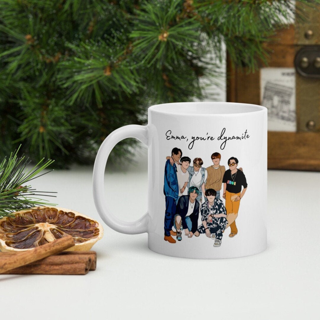 Personalised BTS Dynamite Mug Bangtan BTS Army Gift Kawaii Gift Kpop Fan Namjoon Seok jin Jimin Min Suga Taehyung Jungkook J hope Etsy UK