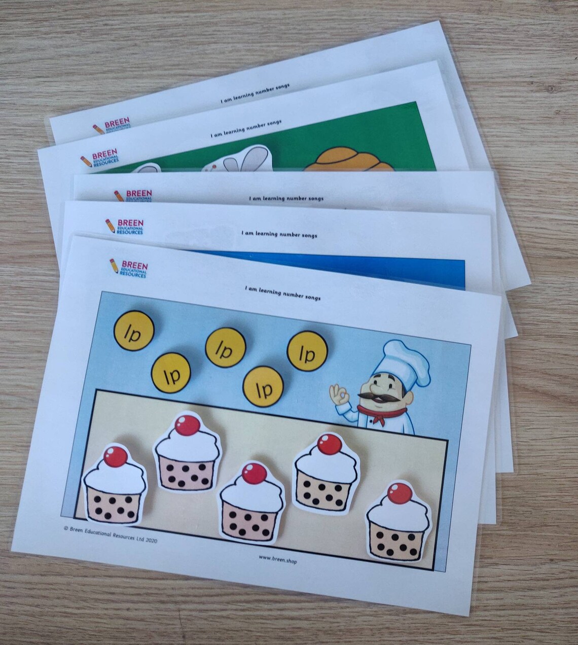 Hand Made Number Nursery Rhymes With Props 5 Currant Buns. Etsy UK