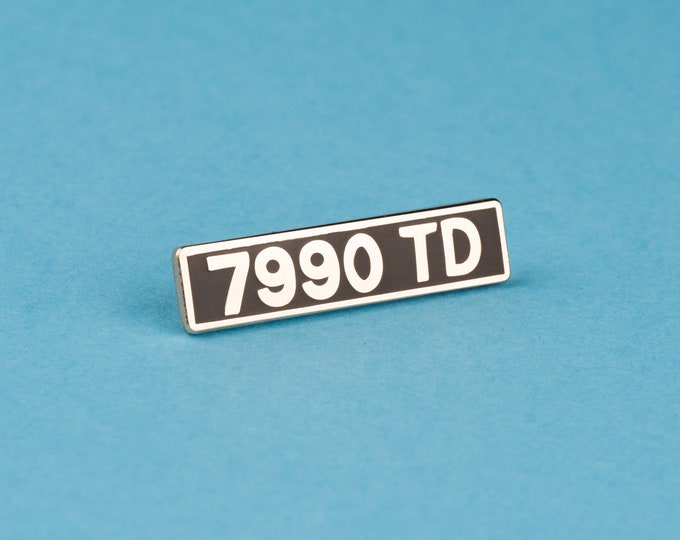 Car Number Plate Enamel Pin - Etsy