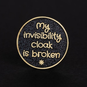 Invisibility Enamel Pin