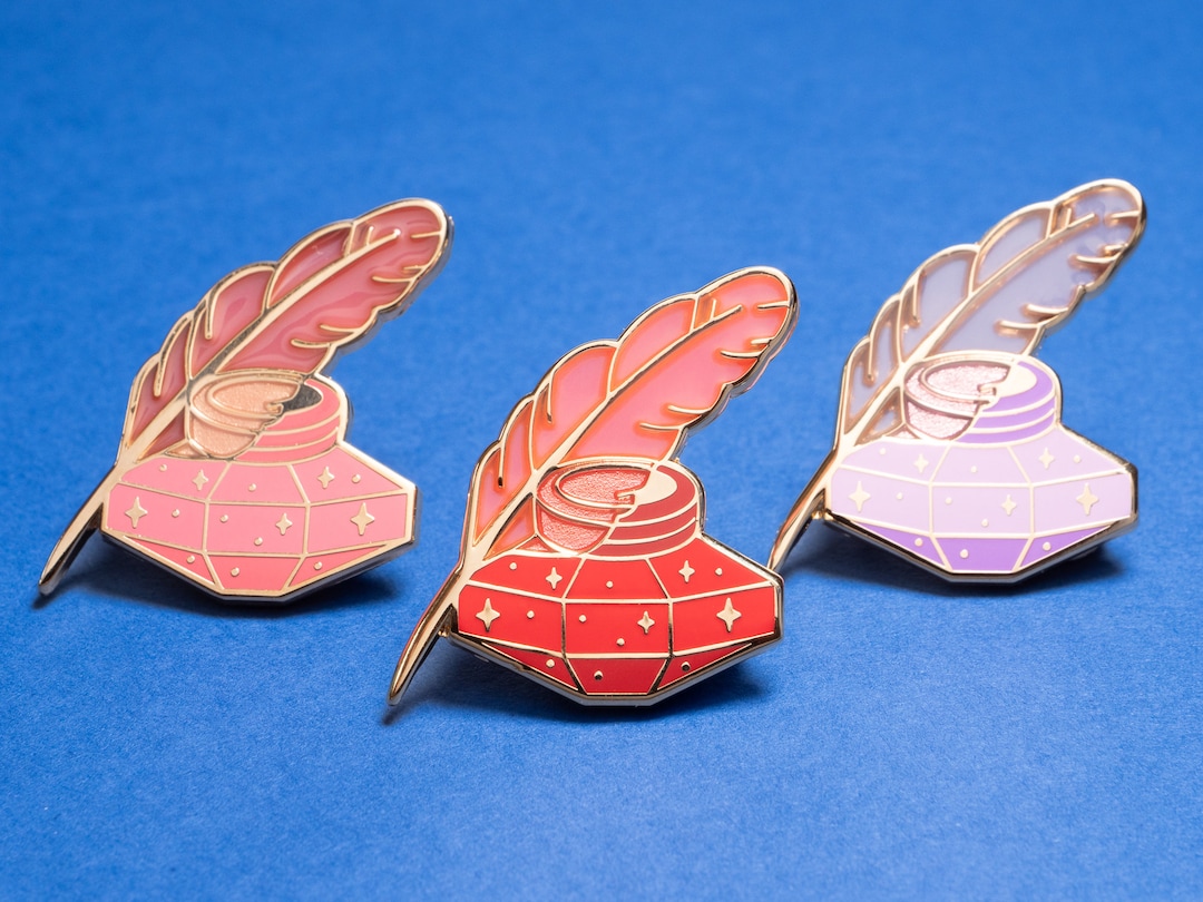 Sugar Quill Enamel Pins Etsy