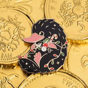 Festive Coin Creature Enamel Pin