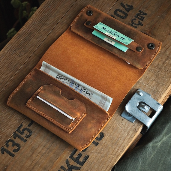25g tobacco pouch Personalized Leather Tobacco Pouch, Full Grain Leather Tobacco Case,  Engraved Gift for Smokers