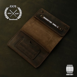 Personalized Leather Tobacco Pouch, Rolling Case for 50g Packs, Full Grain Leather Tobacco Case, Engraved Smokers Gift, Personalized Leather Tobacco Pouch, Engraved Rolling Case, Fits 25g and 50g Tobacco Packs