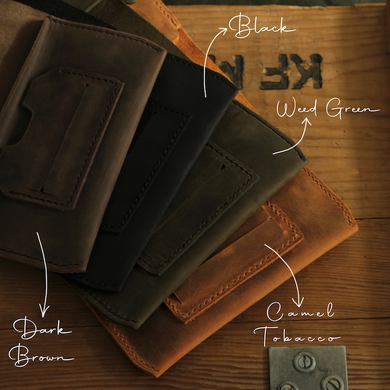 Personalized Leather Tobacco Pouch, Rolling Case for 50g Packs, Full Grain Leather Tobacco Case, Engraved Smokers Gift, Personalized Leather Tobacco Pouch, Engraved Rolling Case, Fits 25g and 50g Tobacco Packs