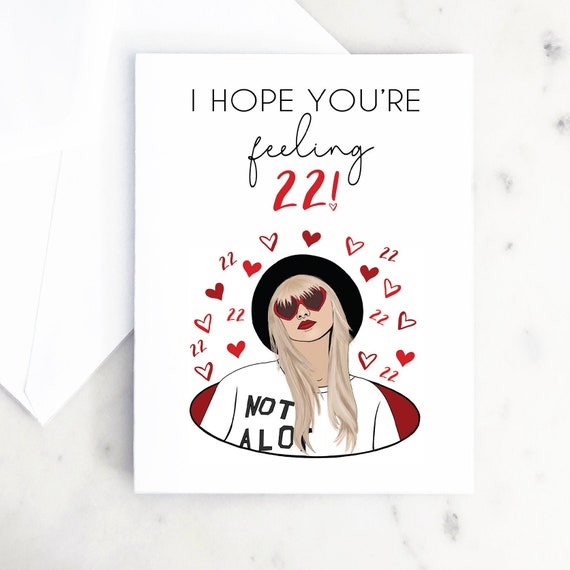 22nd Birthday Card Taylor Swift 22 Birthday Card 22nd Etsy 22nd Birthday Card Taylor Swift 22 Birthday Card 22nd Etsy