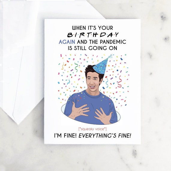 Friends Birthday Card Ross Birthday Card for Friend Birthday | Etsy