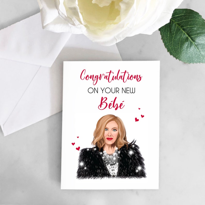 Schitts Creek Baby Card Moira Rose Bebe Card Funny Baby shower card Congratulations on New Baby Card Moira Rose Card Schitts Creek Baby