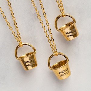 Gold F*ck It Bucket Necklace