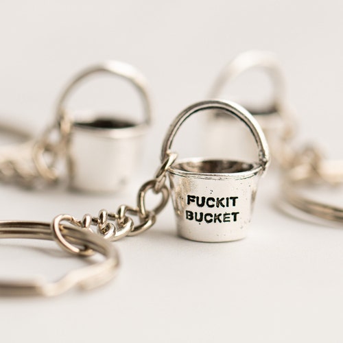 Silver Fuckit Bucket™ Keychain Charm or Necklace Unique - Etsy Silver Fuckit Bucket™ Keychain Charm or Necklace Unique - Etsy