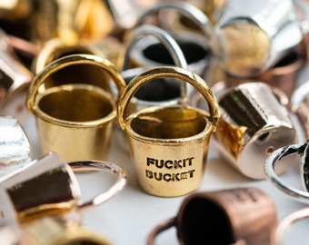 Fuck It Bucket Jewelry in Gold, Silver, Rose Gold, or Copper