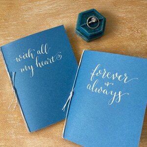 Vow Books his and hers, Vow notebook, wedding gift for couple personalized, bridal shower gift for bride to be, engagement gifts for friend