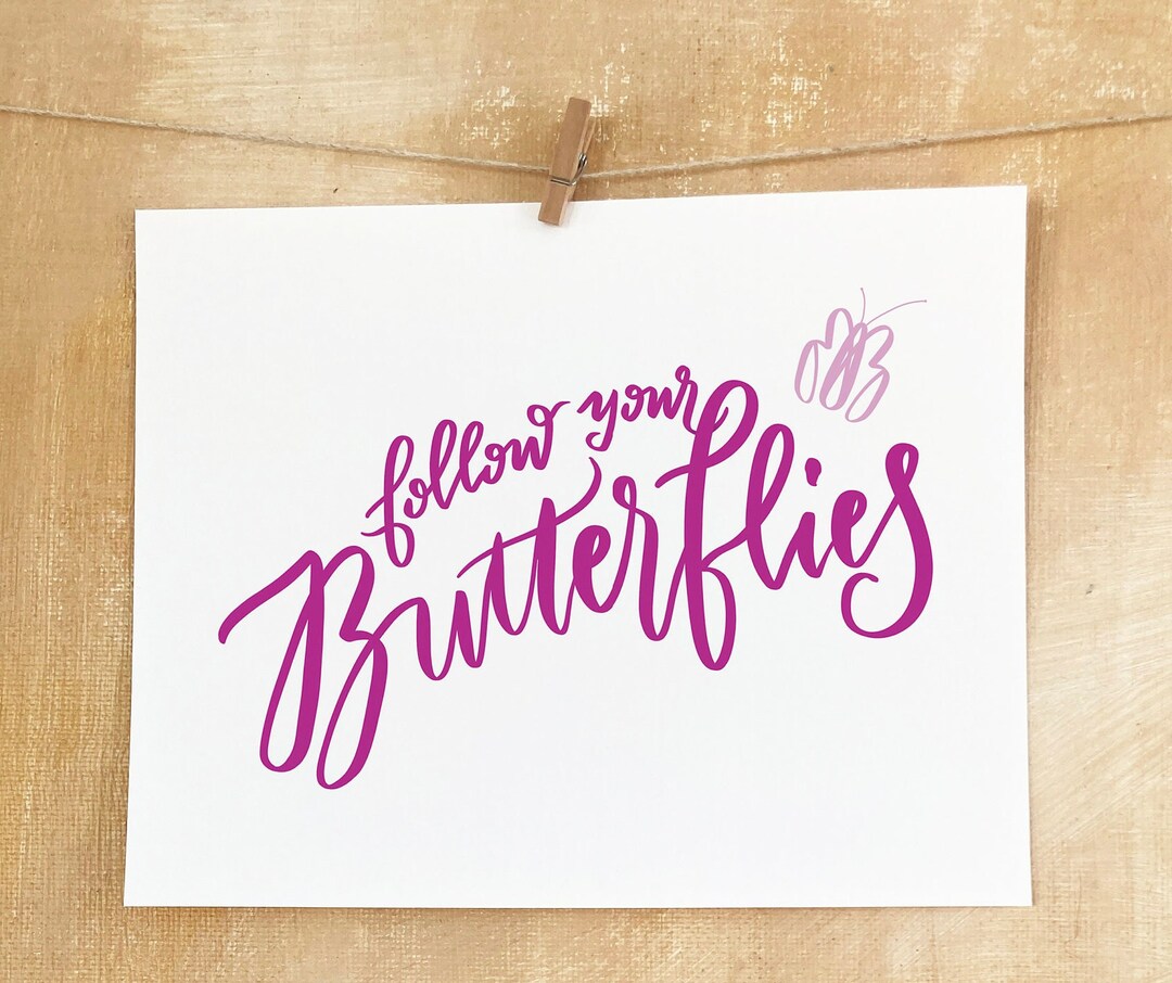 8x10 Butterfly Art Print, Inspirational Poster, Motivational Quote ...