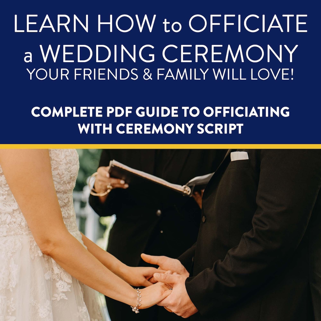 Wedding Officiant Ceremony Script Template, Personalized Ceremony for