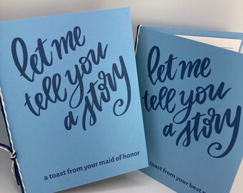 Toast book for maid of honor, Wedding Toast Booklets, father of the bride gift from daughter, maid of honor gift from bride, Best man gift
