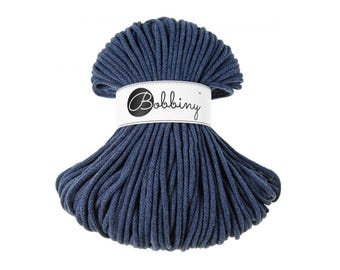 Jeans 5mm Braided Cotton Cord for Macramé, Crochet, Weaving (100m)
